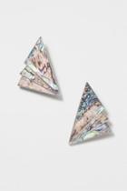 Topshop Abalone Fan Earrings