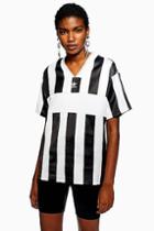 Topshop Stripe Football Top By Adidas