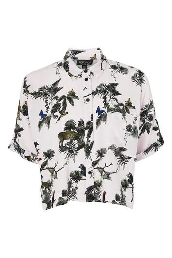 Topshop Petite Jungle Print Shirt