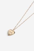 Topshop *heart And Cross Locket Necklace