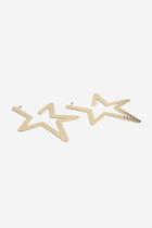 Topshop Hammered Metal Star Earrings