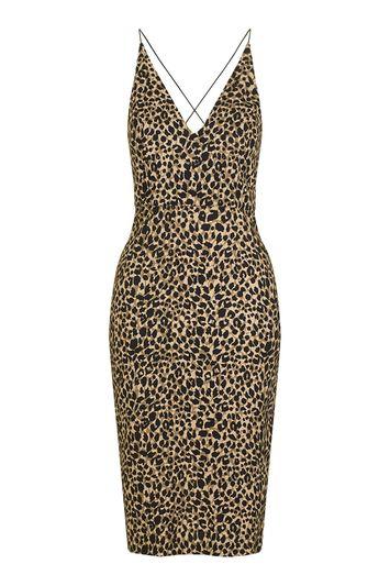 Topshop Animal Print Bodycon Dress