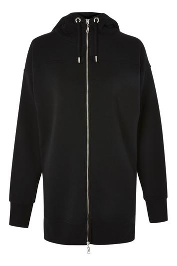 Topshop Logo Zip Through Hoodie By Ivy Park