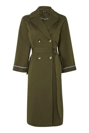 Topshop Relaxed Tie Waist Trench Coat