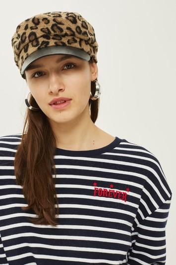 Topshop 'forever' Striped Crew Neck Sweatshirt