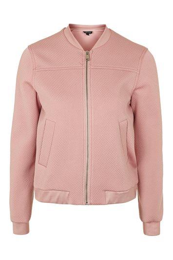 Topshop Punch Textured Bomber Jacket