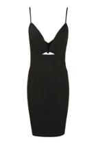 Topshop *ultimate Black Polyroma Mini Dress By Wyldr