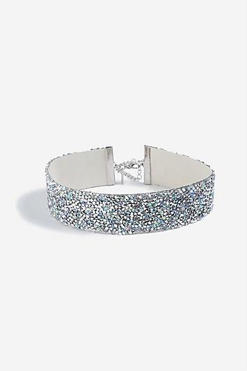 Topshop *wide Sparkle Choker