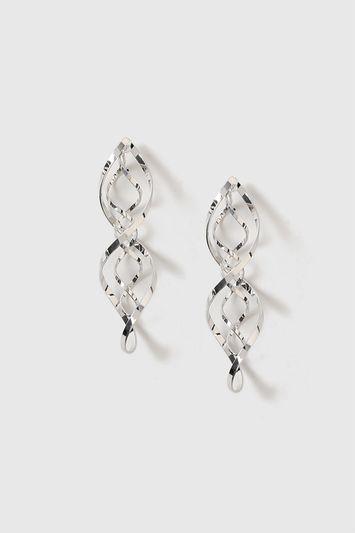 Topshop Oversized Swirl Drop Earrings