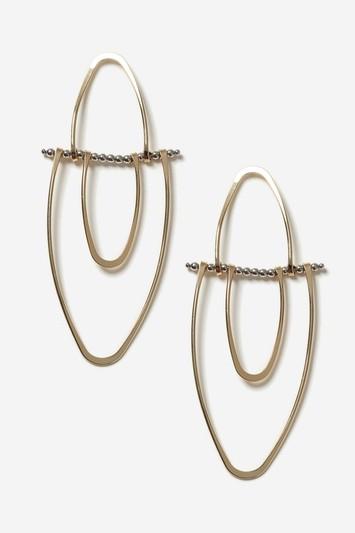 Topshop Split Oval Drop Earrings