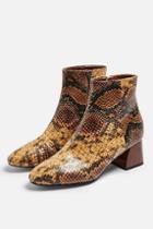 Topshop Babe Snake Heeled Boots