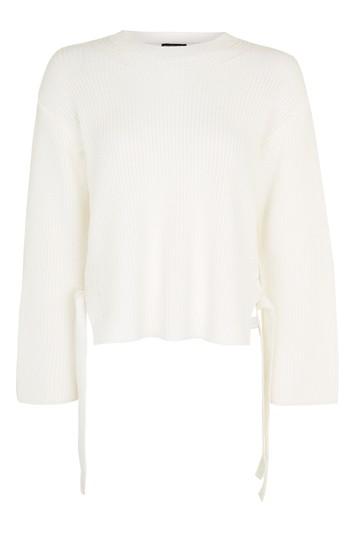 Topshop Boxy Ribbed Tie Side Jumper