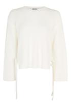 Topshop Boxy Ribbed Tie Side Jumper