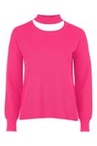 Topshop Choker Crew Neck Knitted Sweater