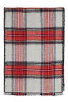 Topshop Red And White Check Scarf