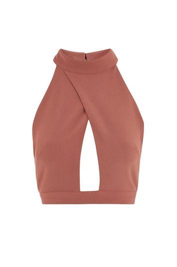 Topshop *wrap Over Crop Top By Oh My Love