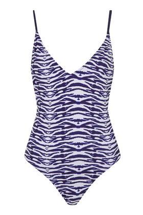 Topshop Animal Stripe Swimsuit