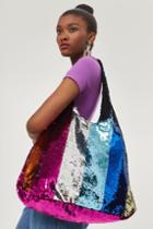 Topshop Freedom Striped Sequin Shoulder Bag