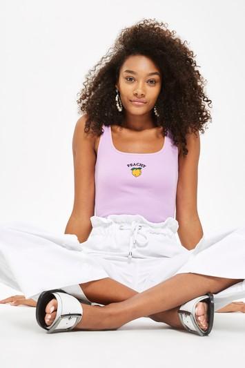 Topshop Peachy Square Neckline Vest