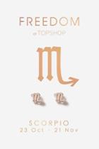 Topshop Scorpio Symbol Stud Earrings
