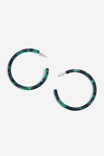 Topshop *large Marble Resin Hoops