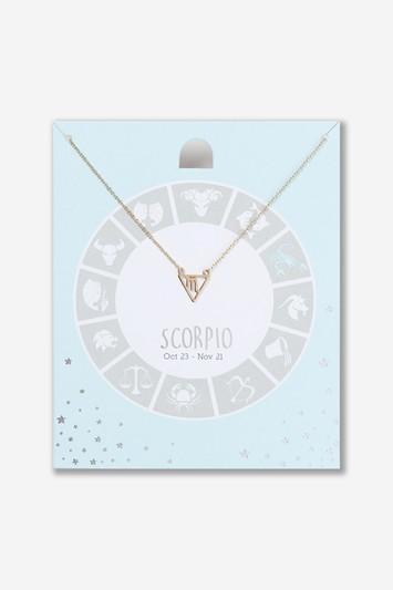 Topshop Scorpio Horoscope Ditsy Necklace