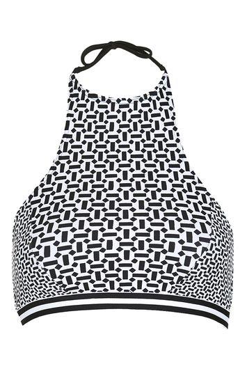Topshop Geometric Print Bikini Top