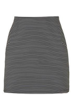 Topshop Tall Stripe Seam Mini Skirt