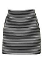 Topshop Tall Stripe Seam Mini Skirt