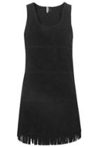 Topshop Petite Suede Tassel Shift Dress