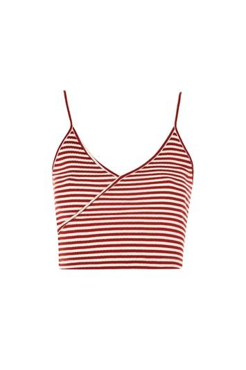 Topshop Stripe Crop Top