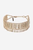 Topshop Bead And Drop Choker Necklace