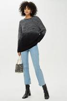 Topshop Pocket Twist Dip Dye Jumper