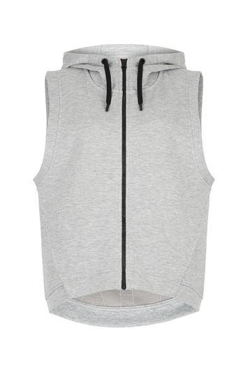 Topshop Logo Quilted Zip Through Hoodie By Ivy Park