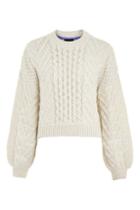 Topshop Blouson Crop Cable Jumper