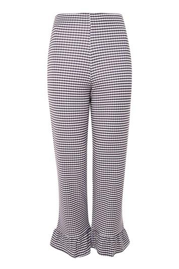 Topshop Frill Hem Gingham Trousers