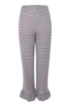 Topshop Frill Hem Gingham Trousers