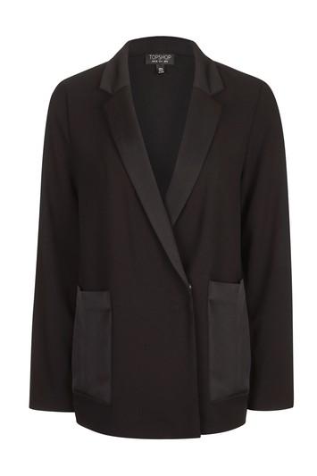 Topshop Satin Pocket Jacket