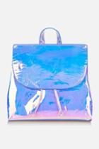 Topshop *pink Holographic Backpack By Skinny Dip
