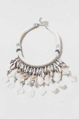 Topshop Conchi Shell And Feather