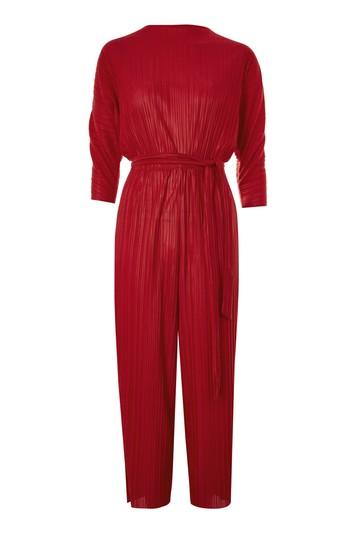 Topshop Matte Plisse Batwing Jumpsuit