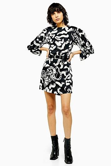 Topshop Idol Tiger Print Mini Dress