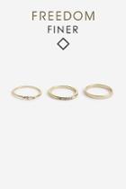 Topshop *freedom Finer Stone Ring Pack