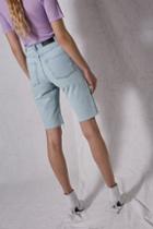 Topshop *bleach Denim Board Shorts By Boutique