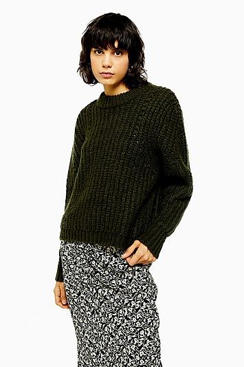 Topshop Idol Chunky Jumper With Wool