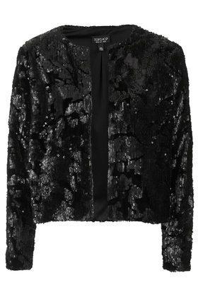 Topshop Velvet Sequin Jacket