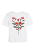 Topshop Rose Embellished T-shirt