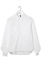 Topshop Patch Pocket Cotton Shirt By Boutique