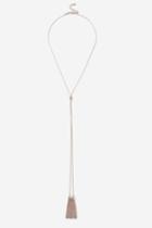 Topshop Adjustable Chain Tassel Lariat Necklace