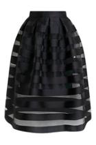 Topshop Stripe Midi Skirt